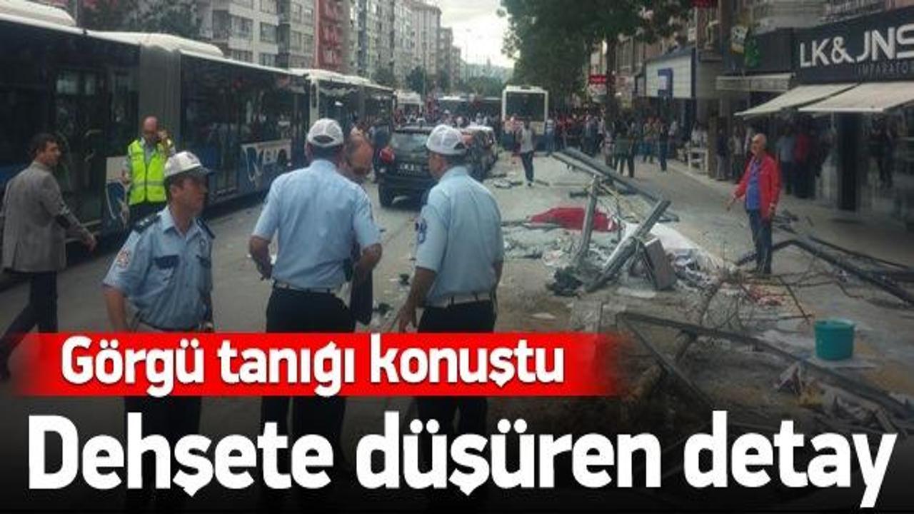 Görgü tanığı Ankara'daki kazayı anlattı