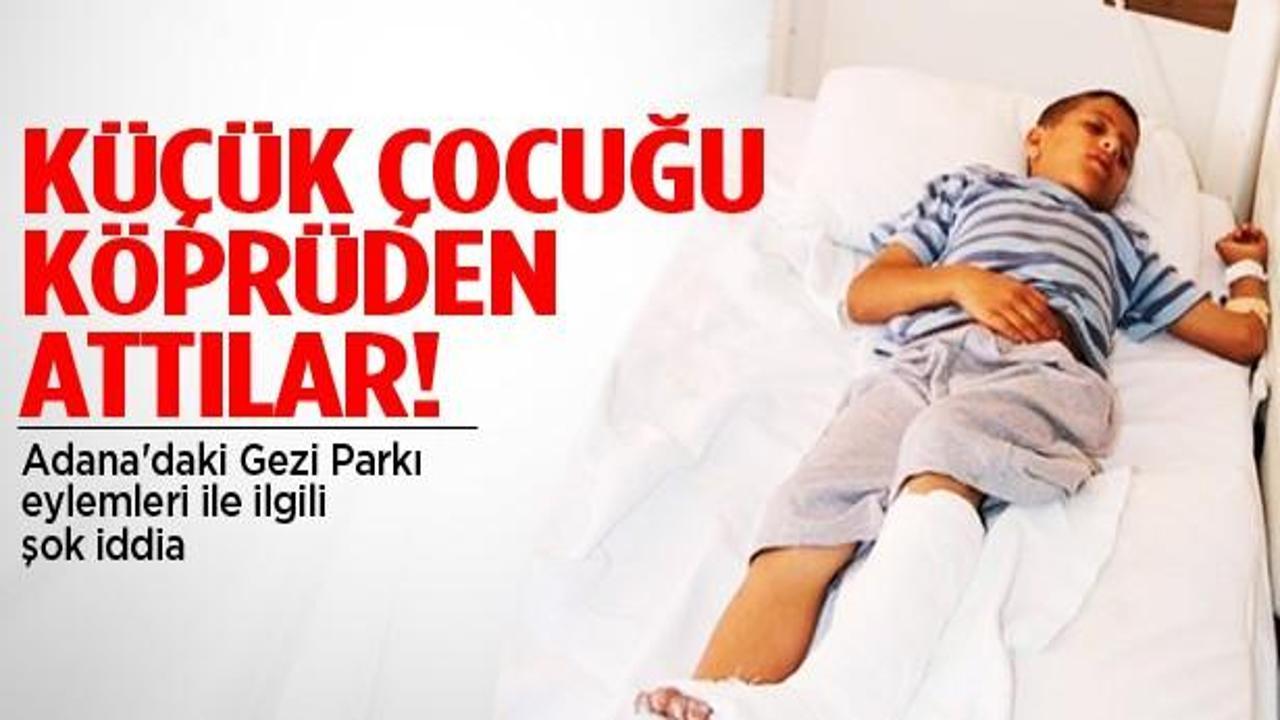 Göstericiler küçük çocuğu köprüden attı iddiası