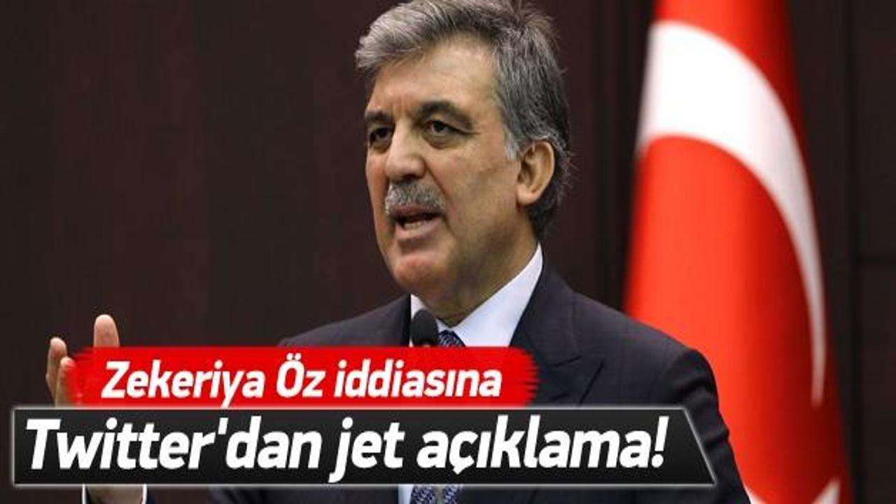 Gül'den Zekeriya Öz iddiasına açıklama!