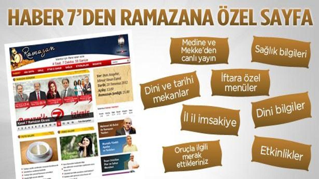 Haber 7'den Ramazan'a özel sayfa