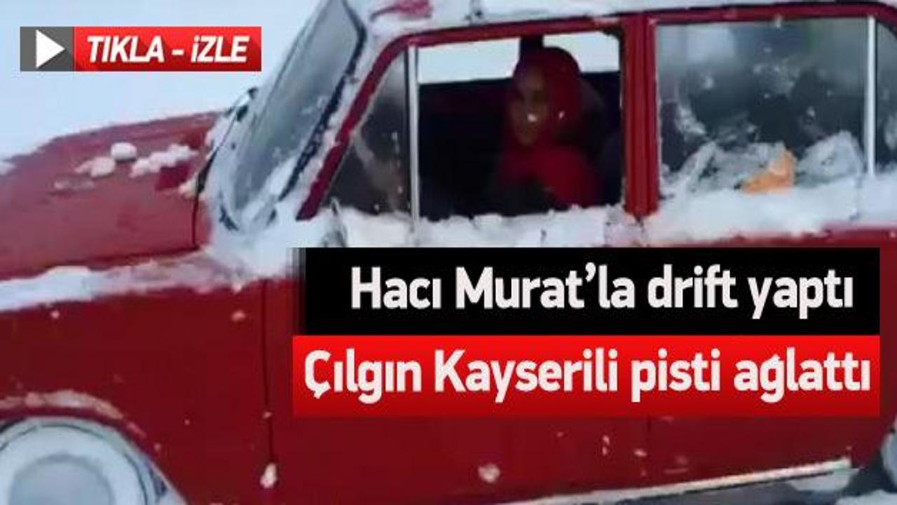 Hacı Murat ile drift yapan kadın sürücü şaşırttı