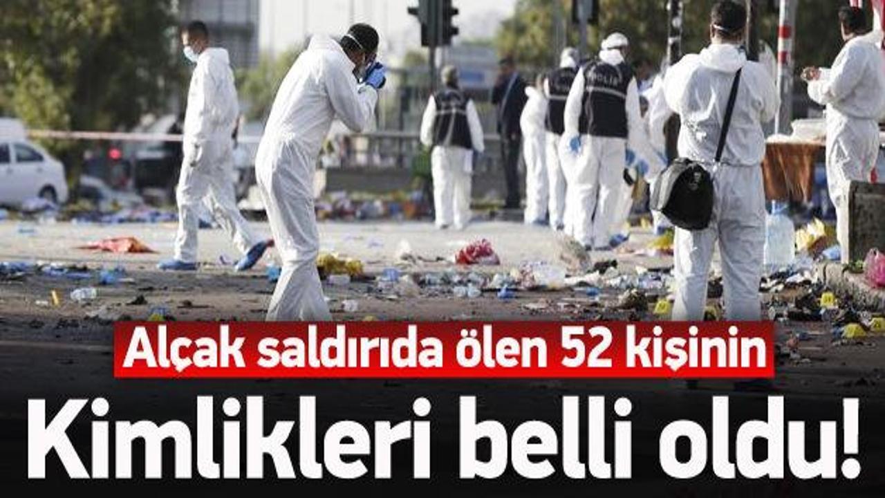 Hain saldırıda ölen 52 kişinin kimliği belli oldu