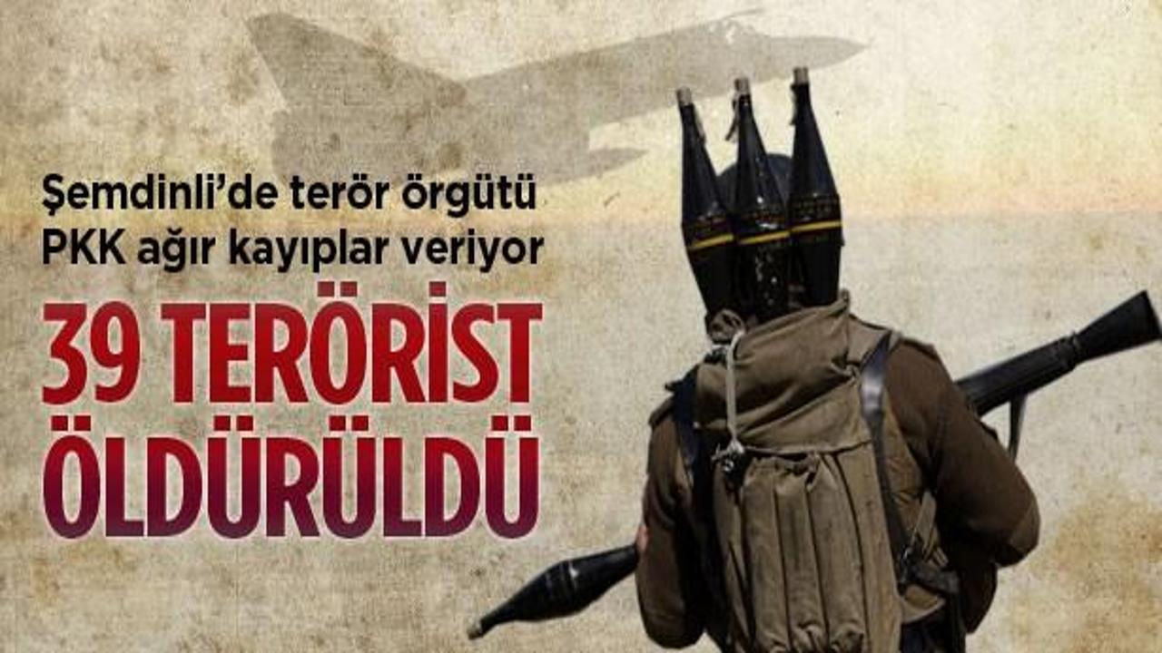 Hakkari'de 39 PKK'lı terörist öldürüldü