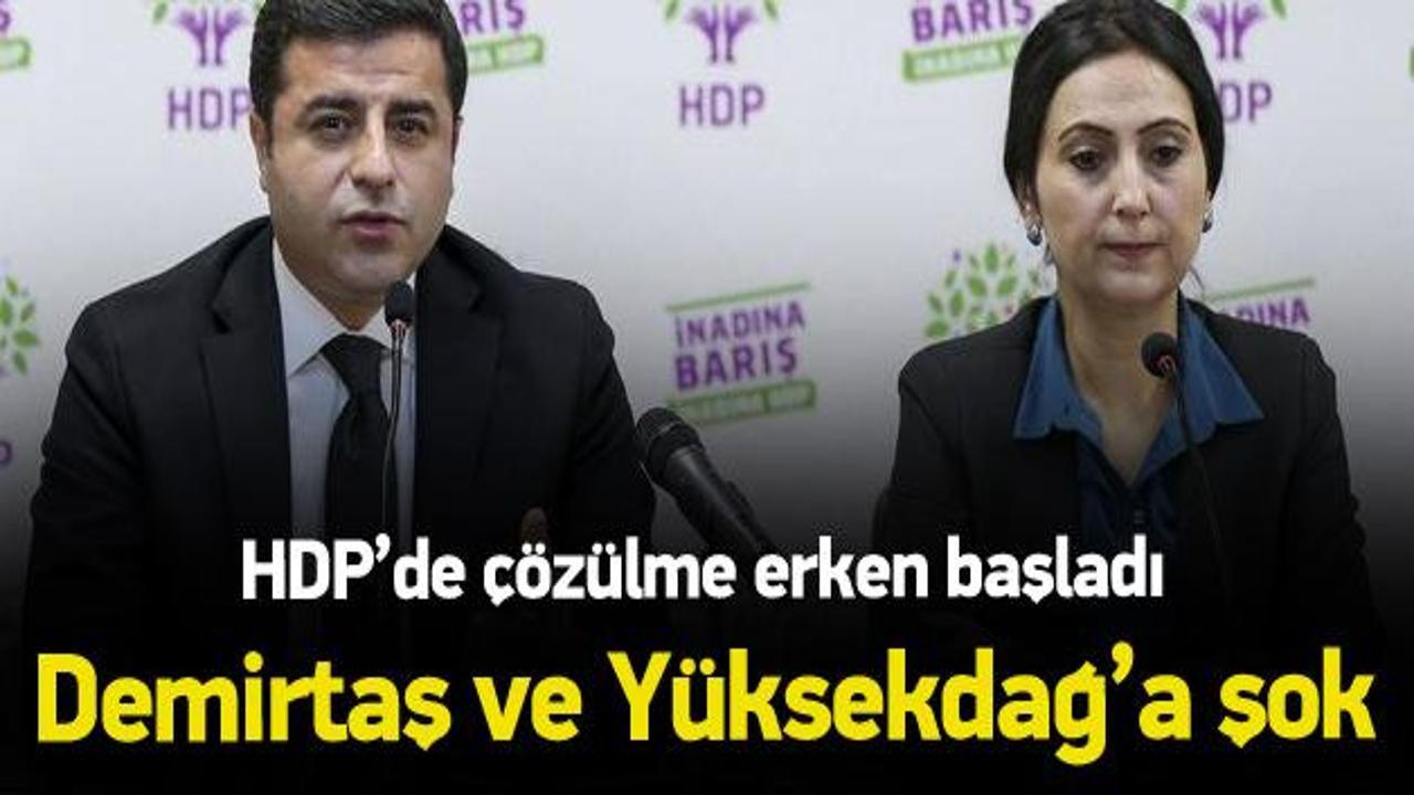 Demirtaş ve Yüksekdağ'a şok!HDP'de çözülme başladı