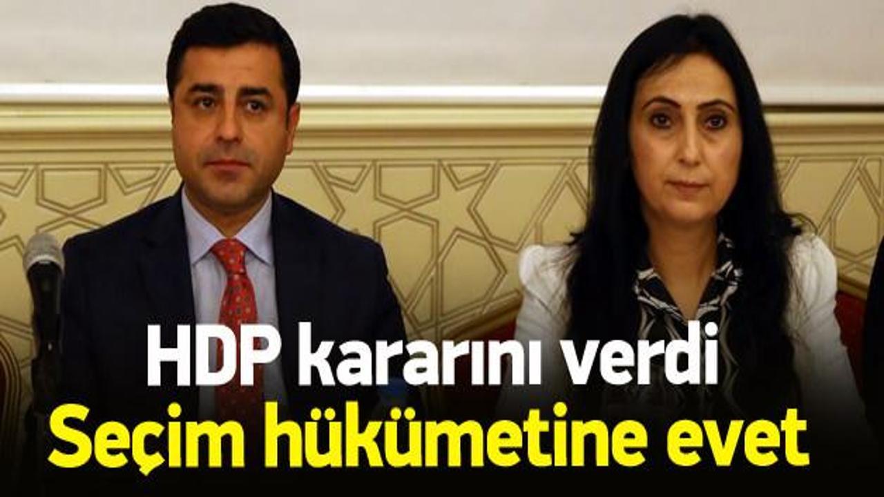 HDP: Seçim hükümetinde yer alacağız