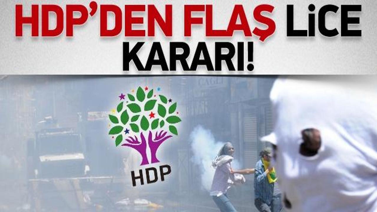 HDP'den flaş Lice açıklaması!