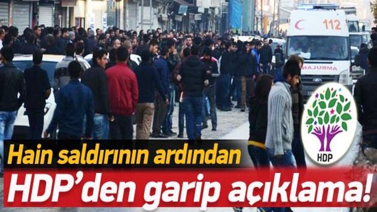 HDP'den hain saldırı için garip açıklama