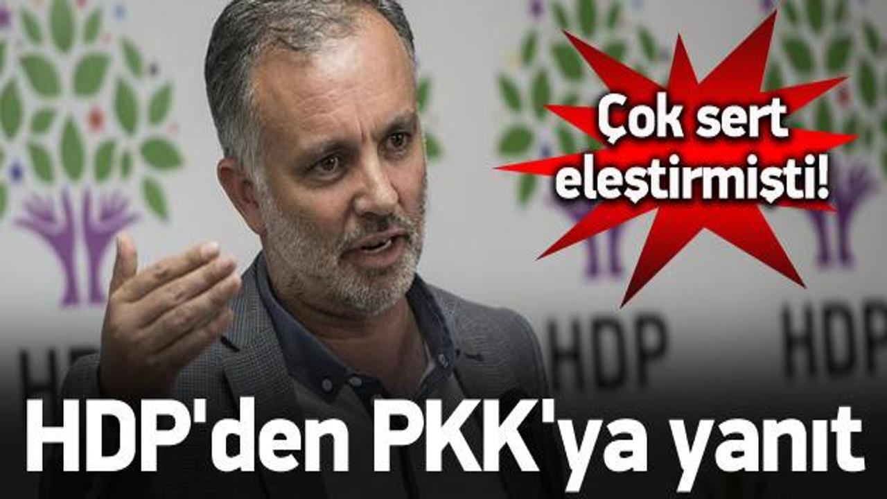 HDP'den PKK'ya cevap geldi