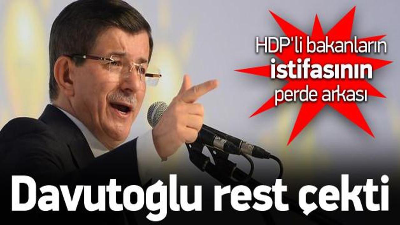 HDP'li bakanlara Davutoğlu'ndan tokat gibi cevap