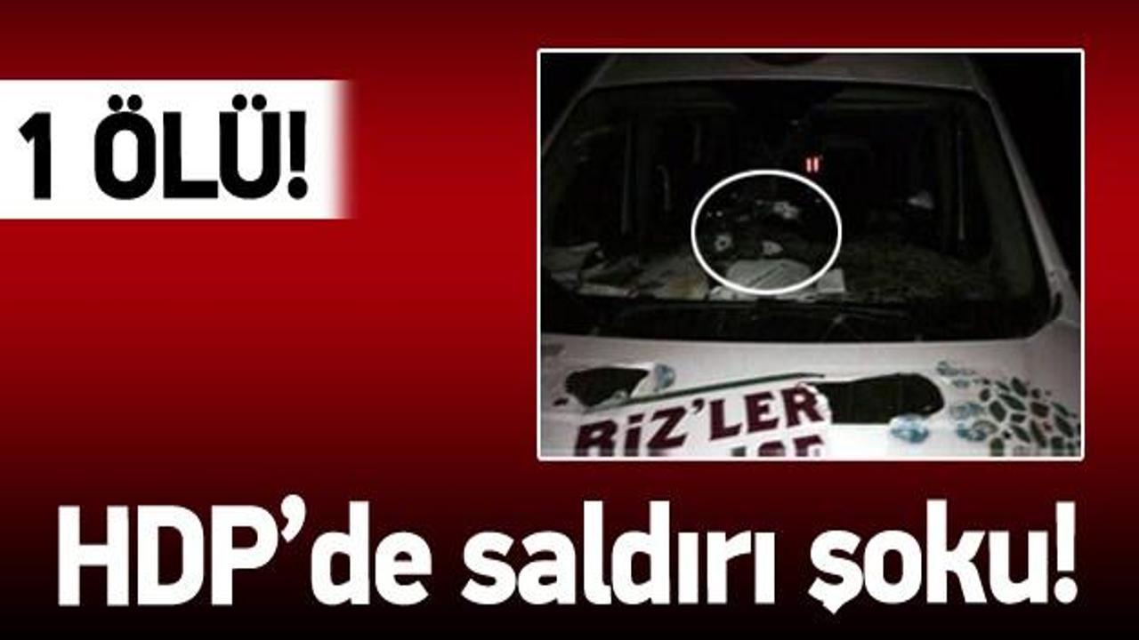 HDP'nin minibüsüne ateş açıldı: 1 ölü!