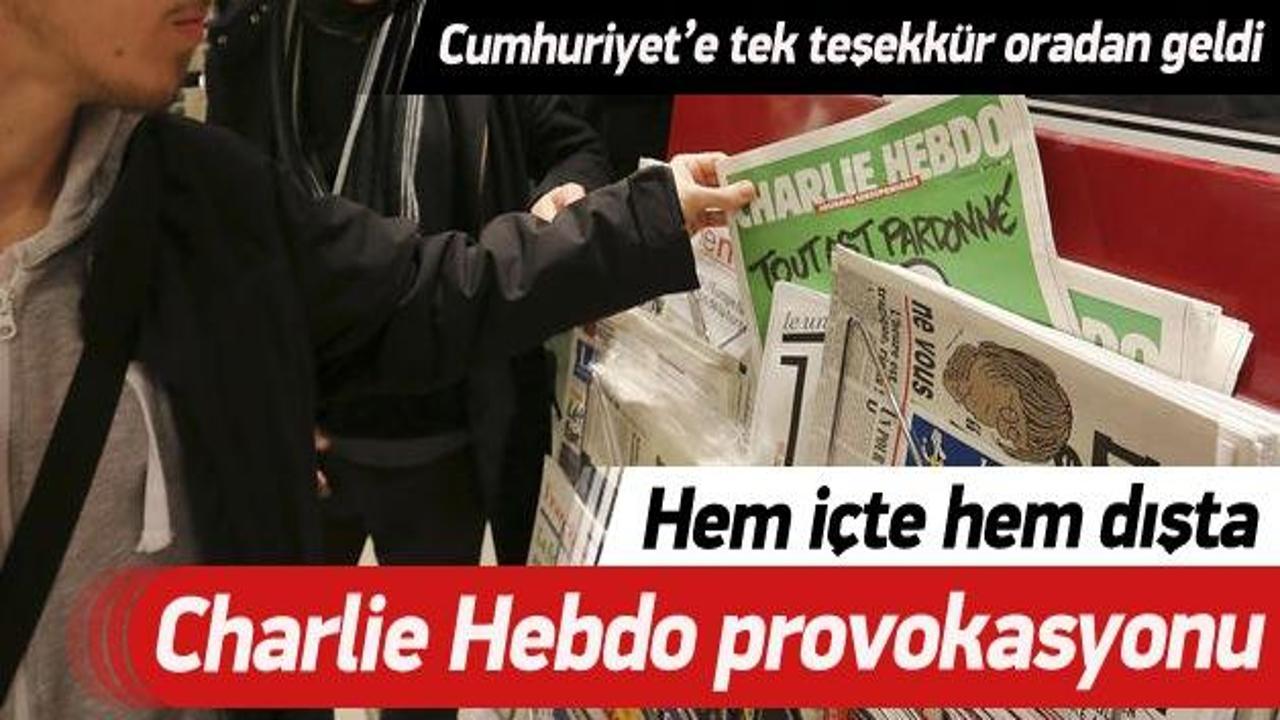 Hem i&ccedil;te hem dışta Charlie Hebdo provokasyonu