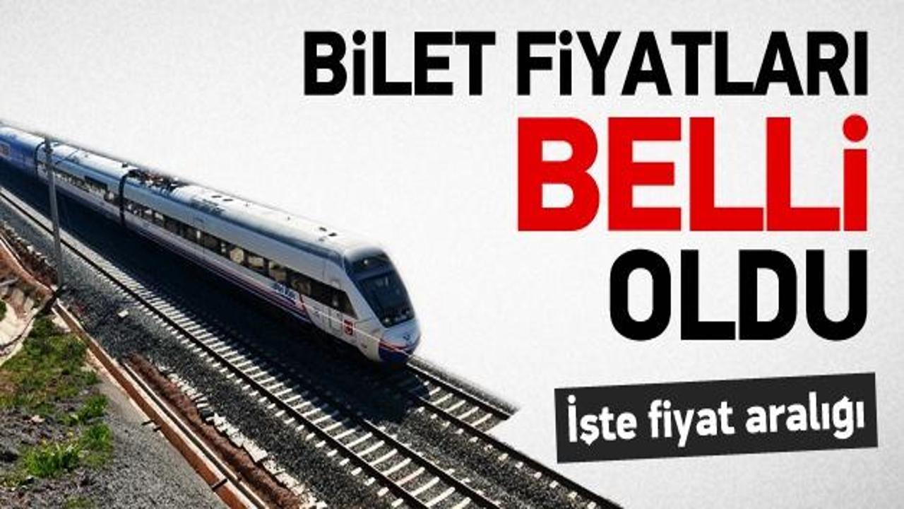 Hızlı trenin bilet fiyatları belli oldu