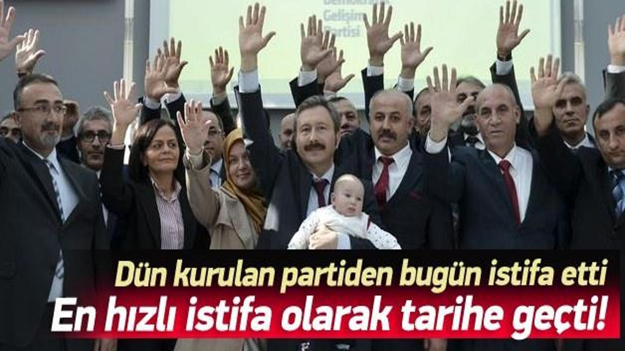 İdris Bal'ın d&uuml;n kurduğu partiden istifa etti