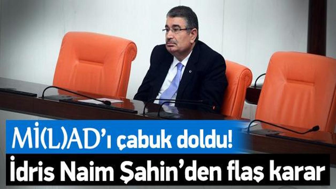 İdris Naim Şahin partisinden istifa etti! 