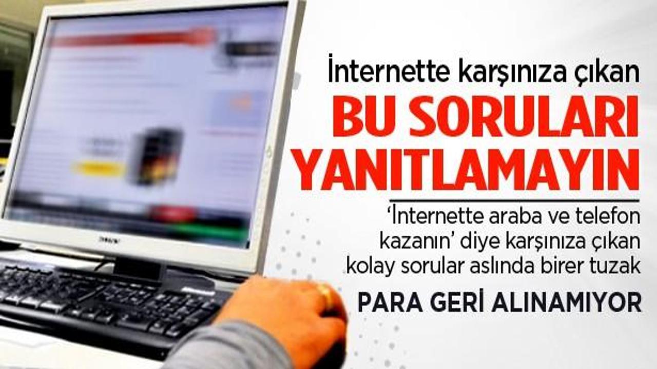 İnternette bu sorulara kesinlikle yanıt vermeyin!