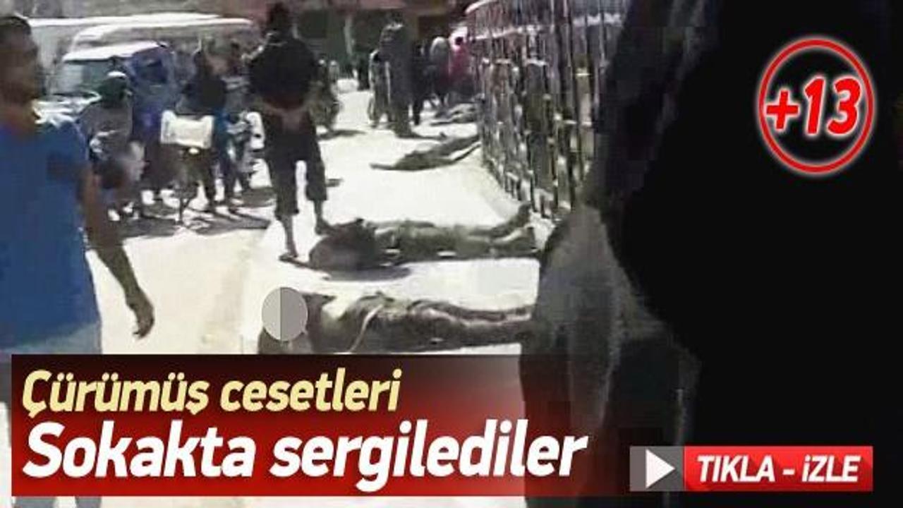 IŞİD cesetleri sokakta sergiledi