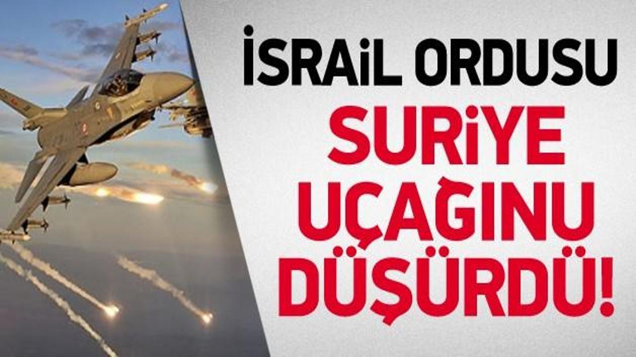 İsrail Suriye uçağını düşürdü