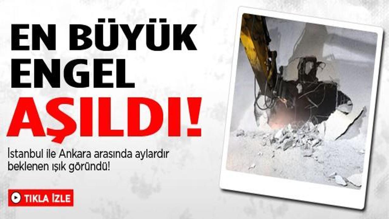 İstanbul-Ankara YHT'de en b&uuml;y&uuml;k engel aşıldı