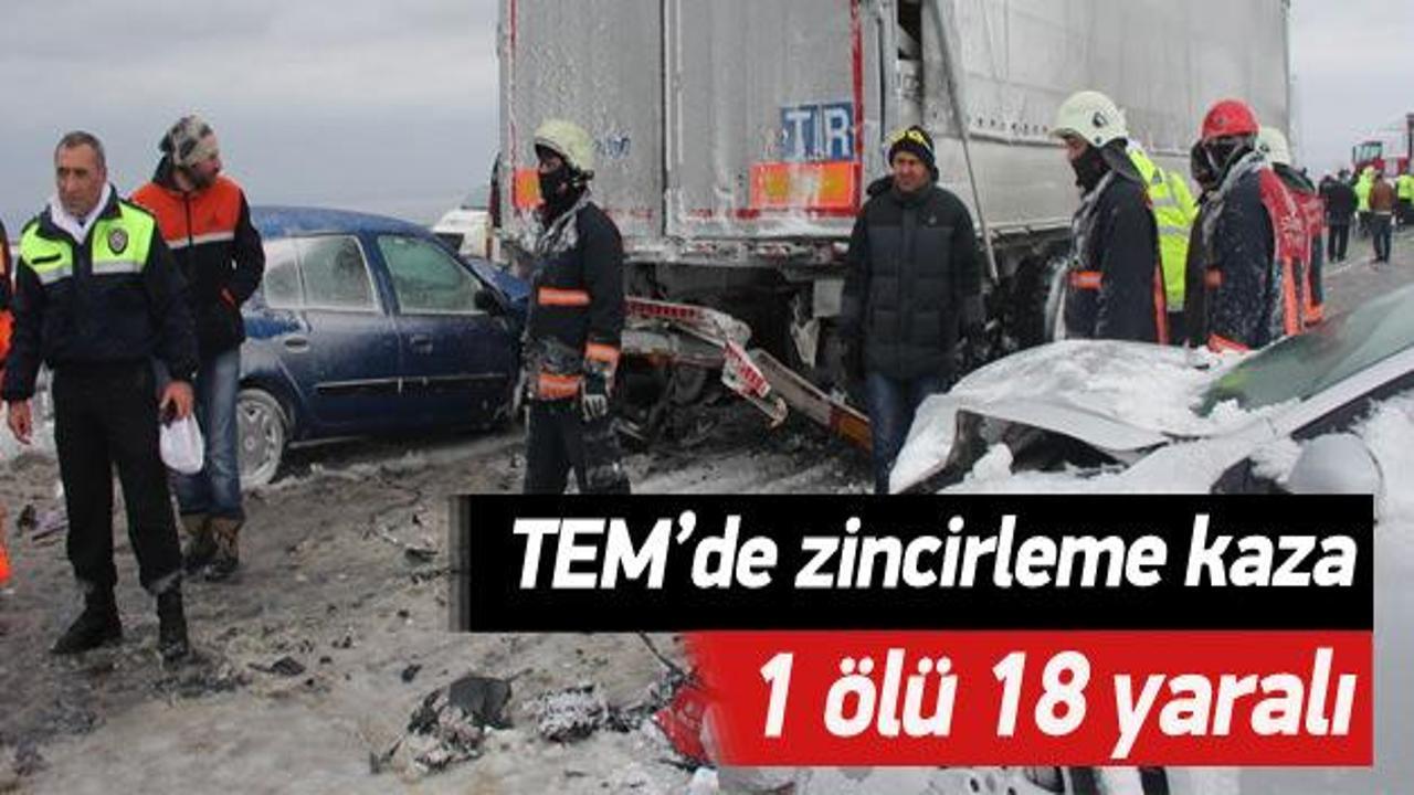 İstanbul TEM'de zincirleme kaza 