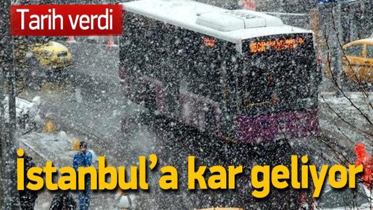 İstanbul'a kar geliyor