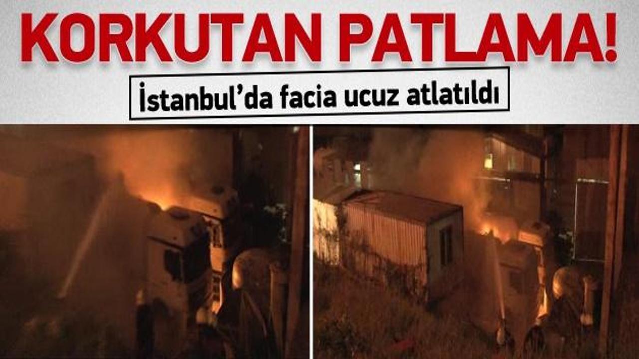 İstanbul'da yakıt yüklü tanker patladı!