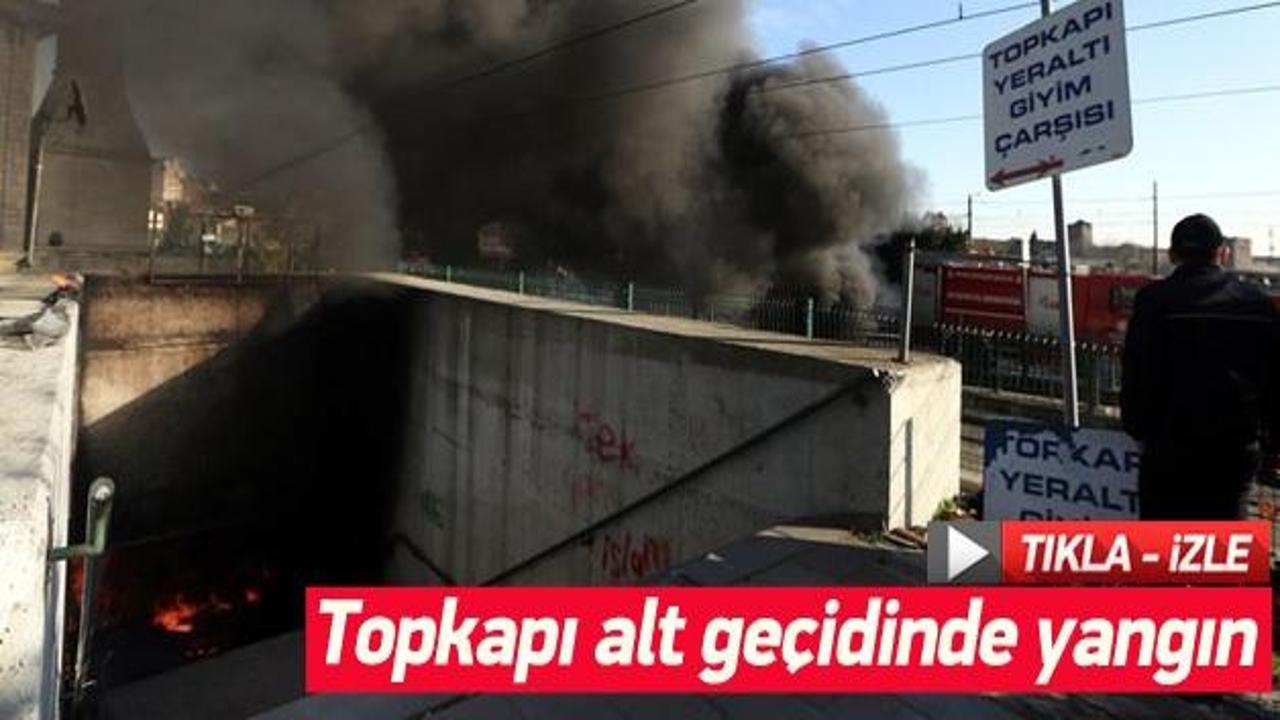 İstanbul'da yangın, iş yerleri yandı