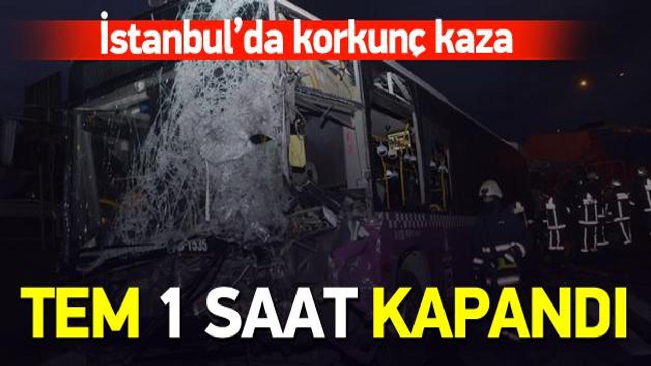 İstanbul'da zincirleme kaza! TEM kapandı