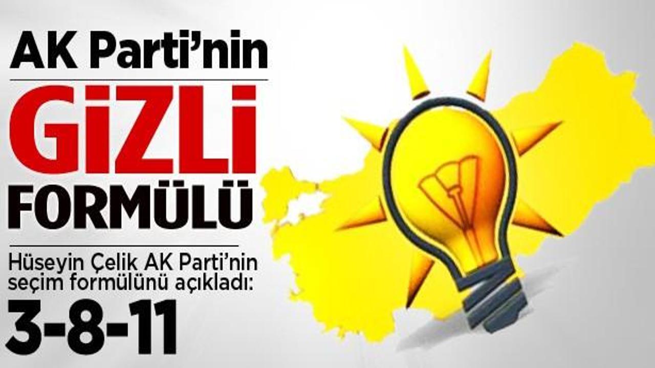 İşte Ak Parti'nin yeni form&uuml;l&uuml;: 3-8-11