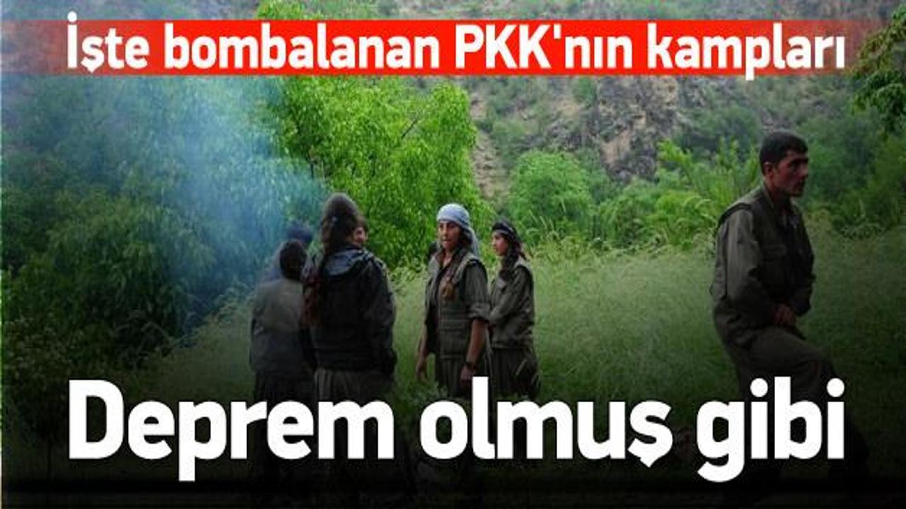 İşte bombalanan PKK'nın kamplarının son hali