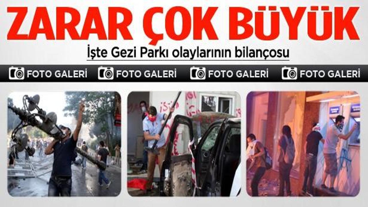 İşte Gezi Parkı olaylarının bilançosu