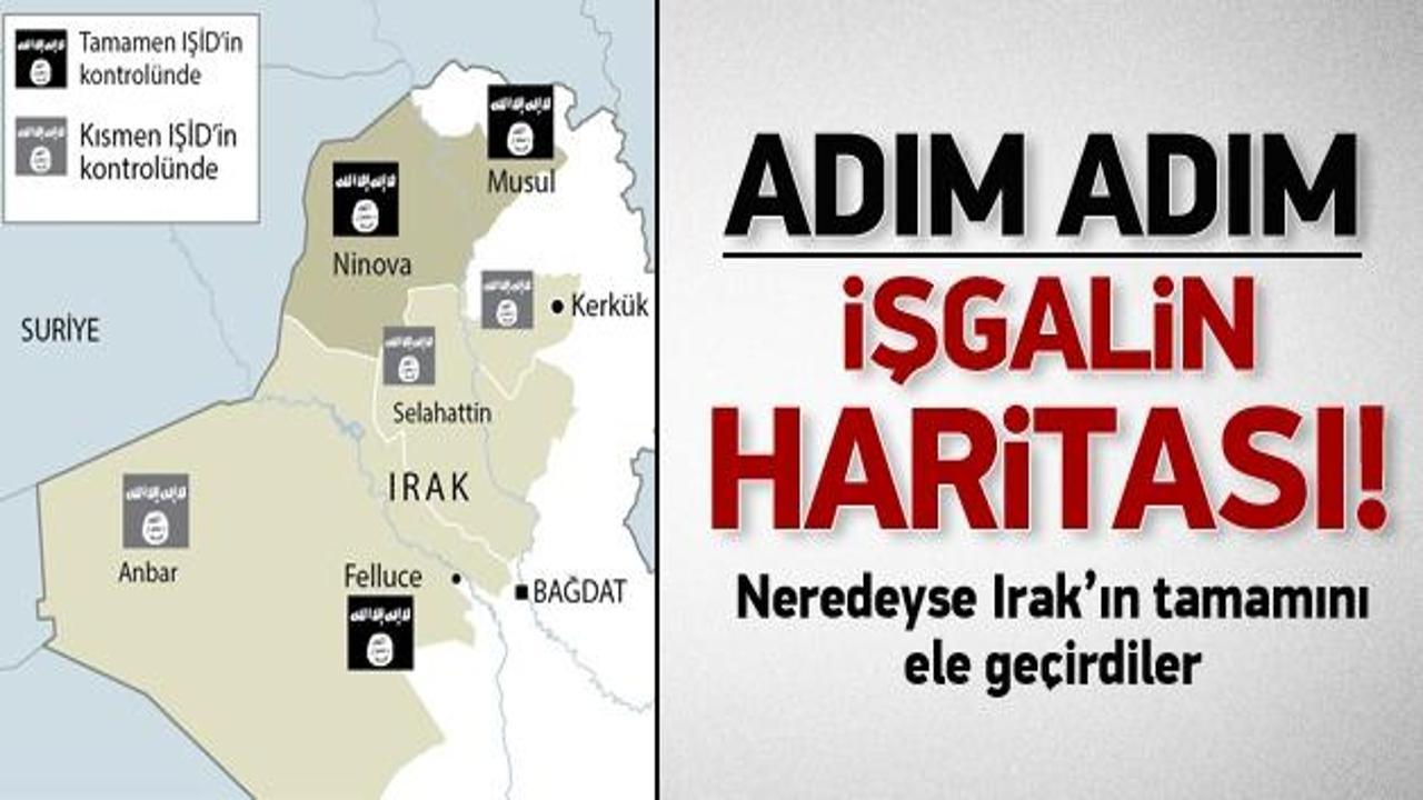 İşte IŞİD'in Suriye ve Irak'taki işgal b&ouml;lgeleri