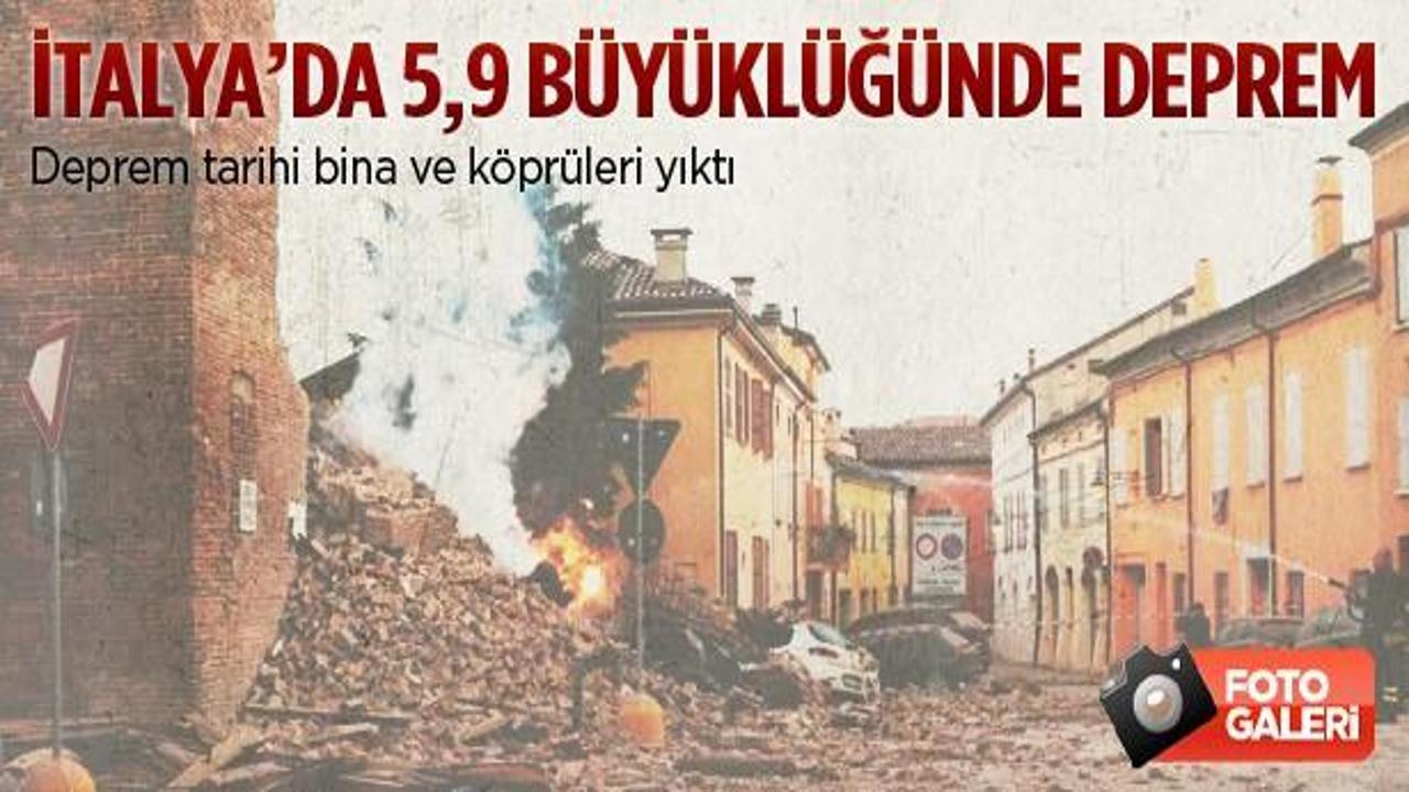 İtalya'da 5,9'luk deprem: 6 ölü