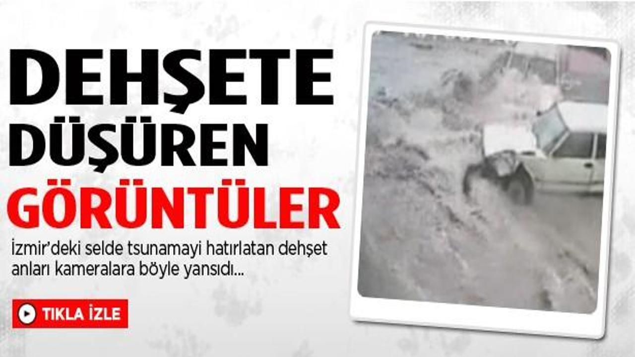 İzmir'de tsunamiyi aratmayan görüntüler