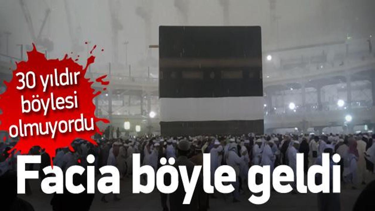 Kabe'deki dehşet anları kamerada