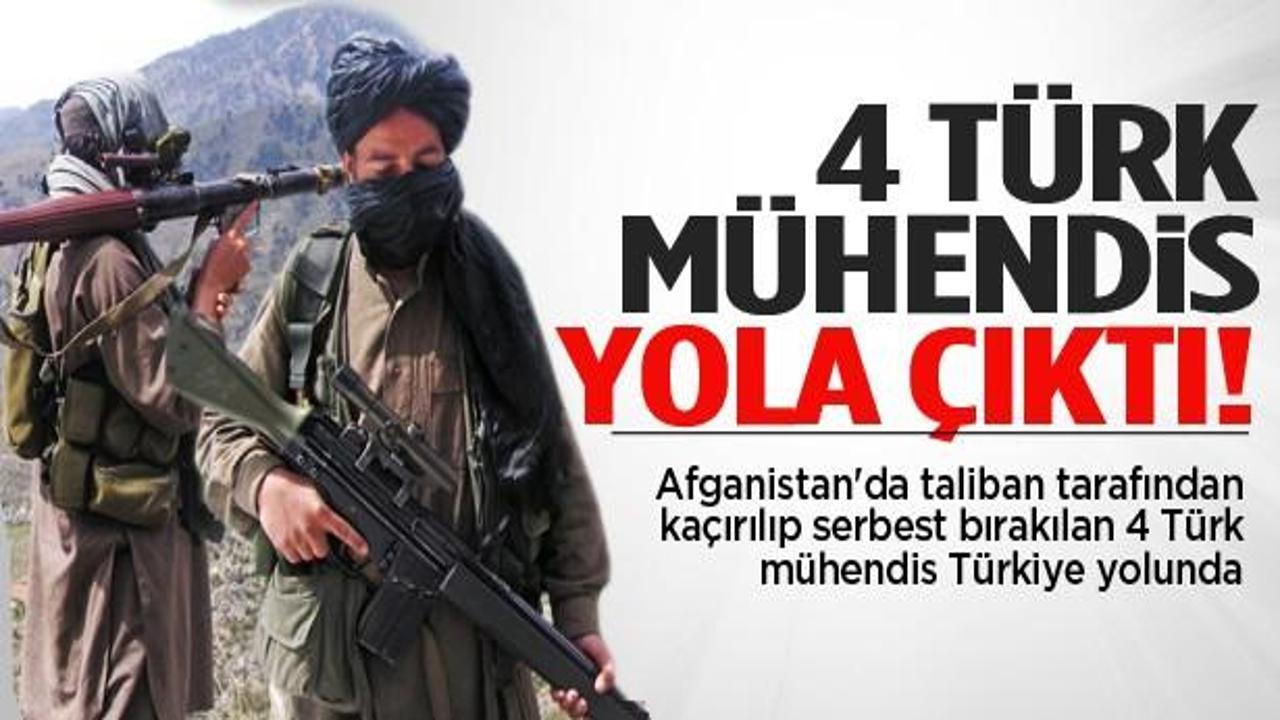 Kaçırılan 4 Türk mühendis yola çıktı