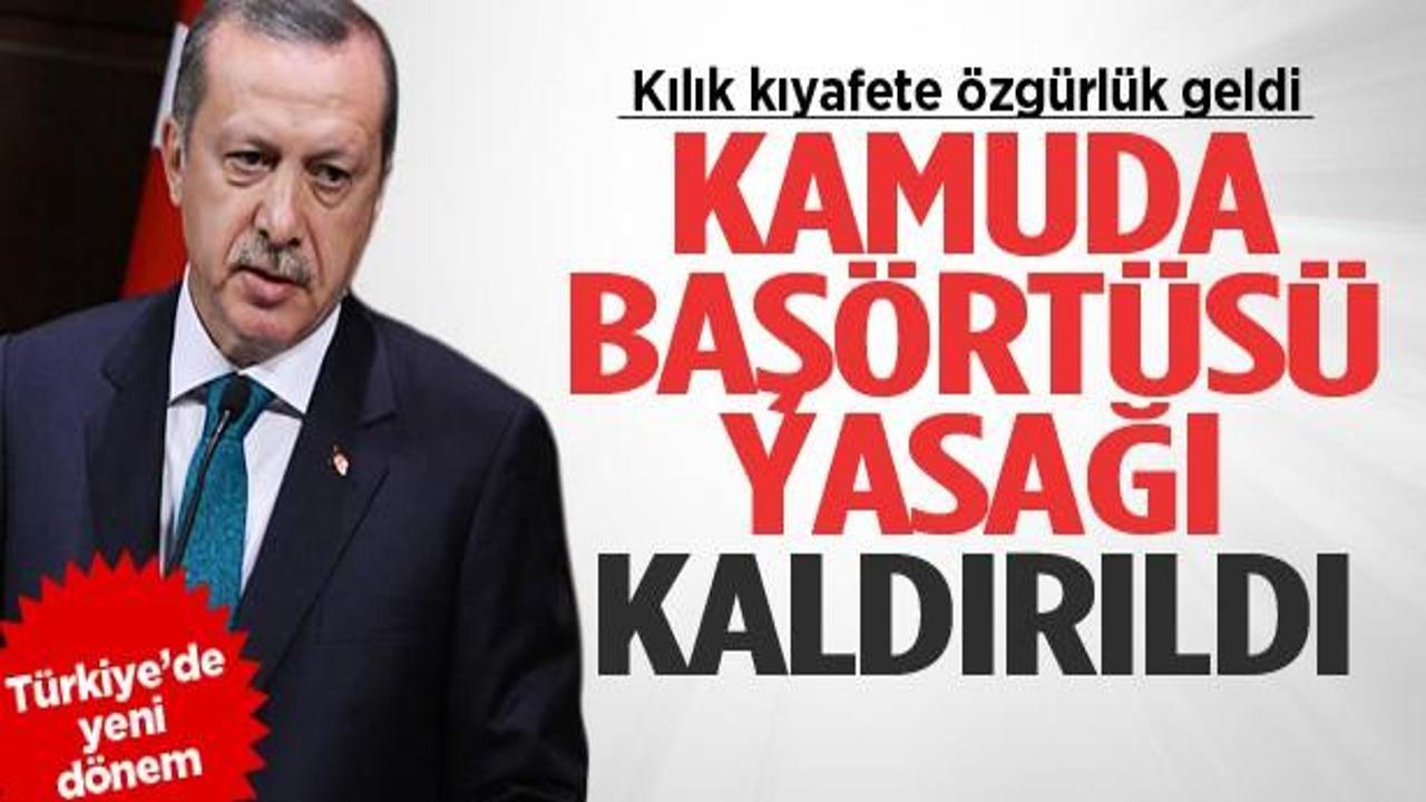 Kamuda başörtüsü yasağı kaldırıldı