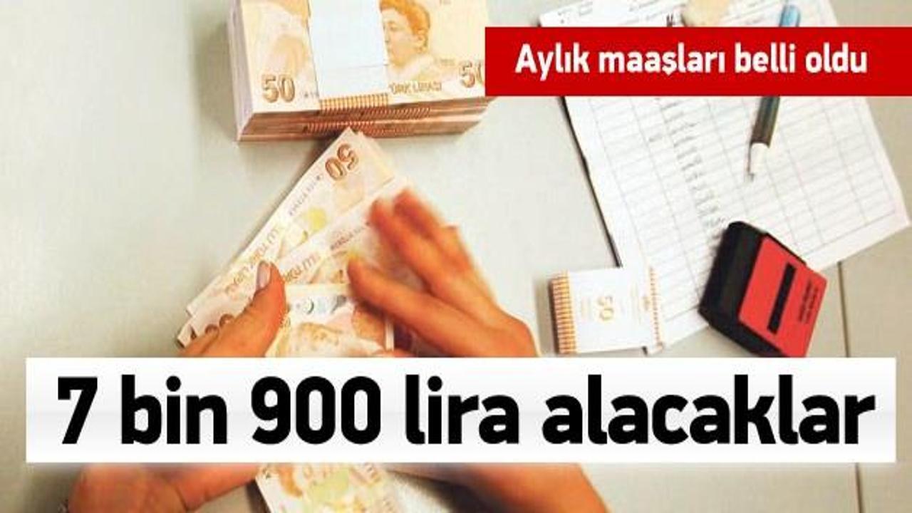 Kamuda en yüksek maaş 7 bin 900 lira