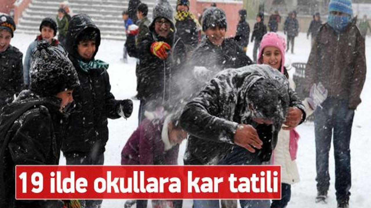 Kar yağışı nedeniyle 20 ilde okullar tatil edildi
