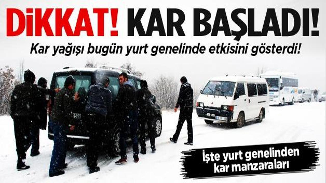 Kar yağışı yurdu etkisi altına aldı!