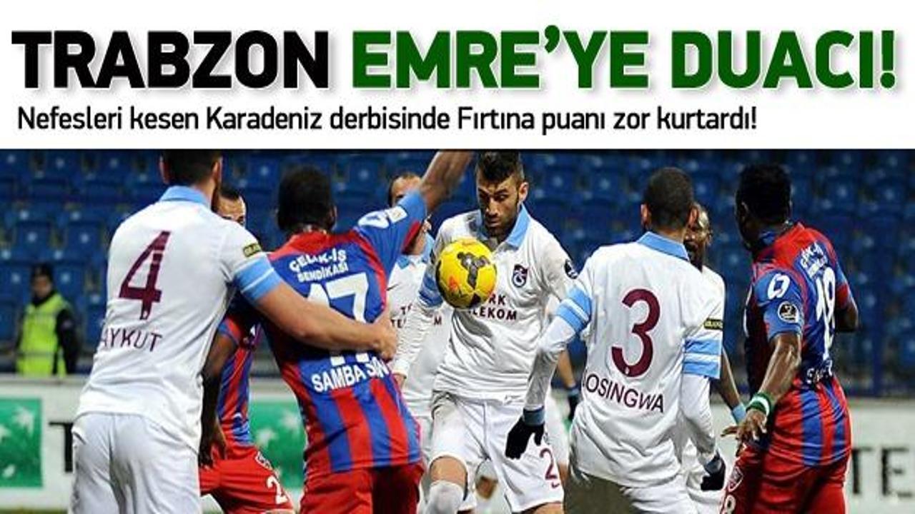 Trabzonspor puanı zor kurtardı!