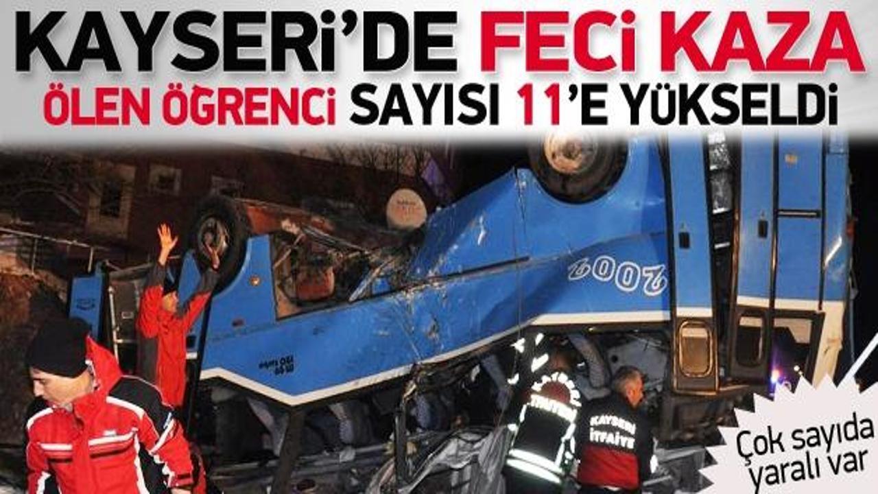 Kayseri'de feci kaza: 11 ölü