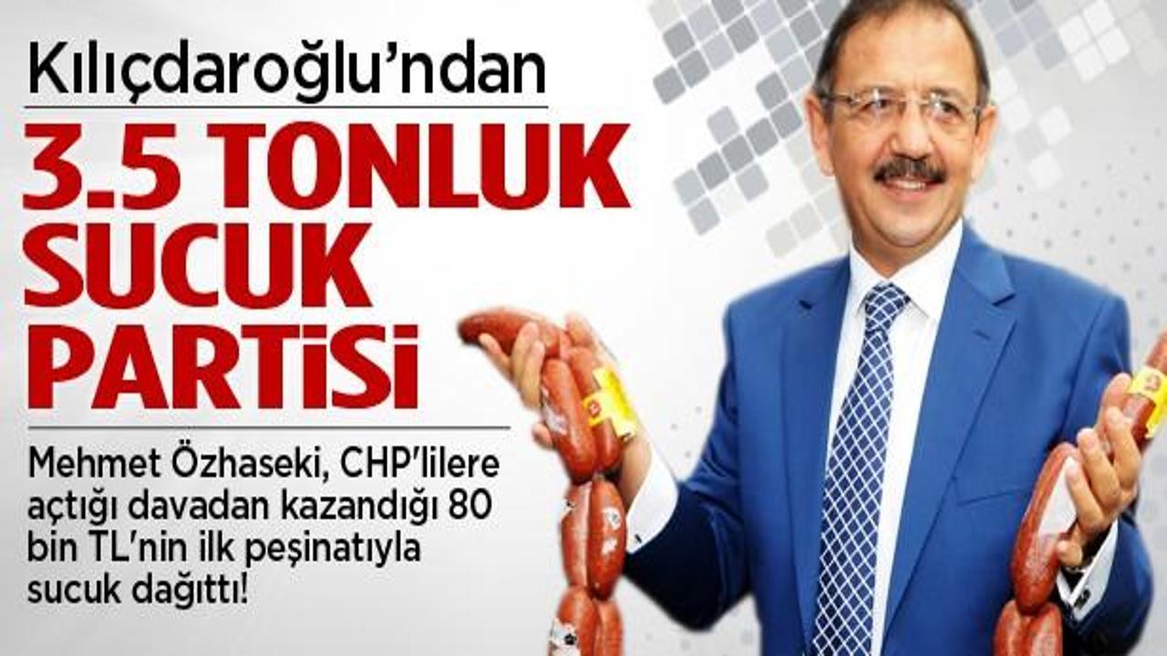 Kılıçdaroğlu'ndan 3.5 tonluk sucuk partisi
