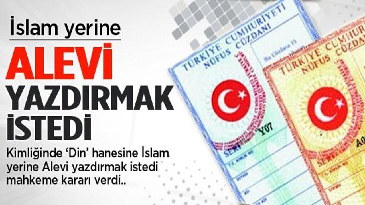 Kimliğin din hanesine 'Alevi' yazdırma kararı