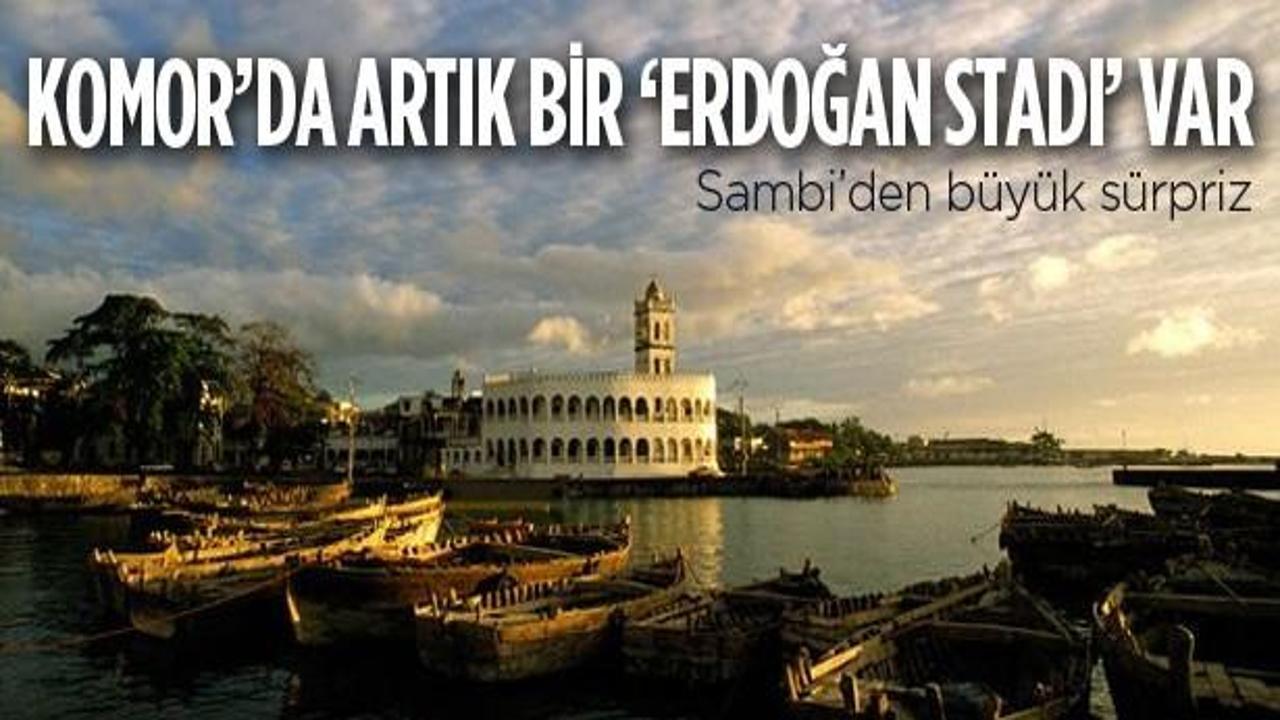Komor'da da artık bir 'Erdoğan stadı' var