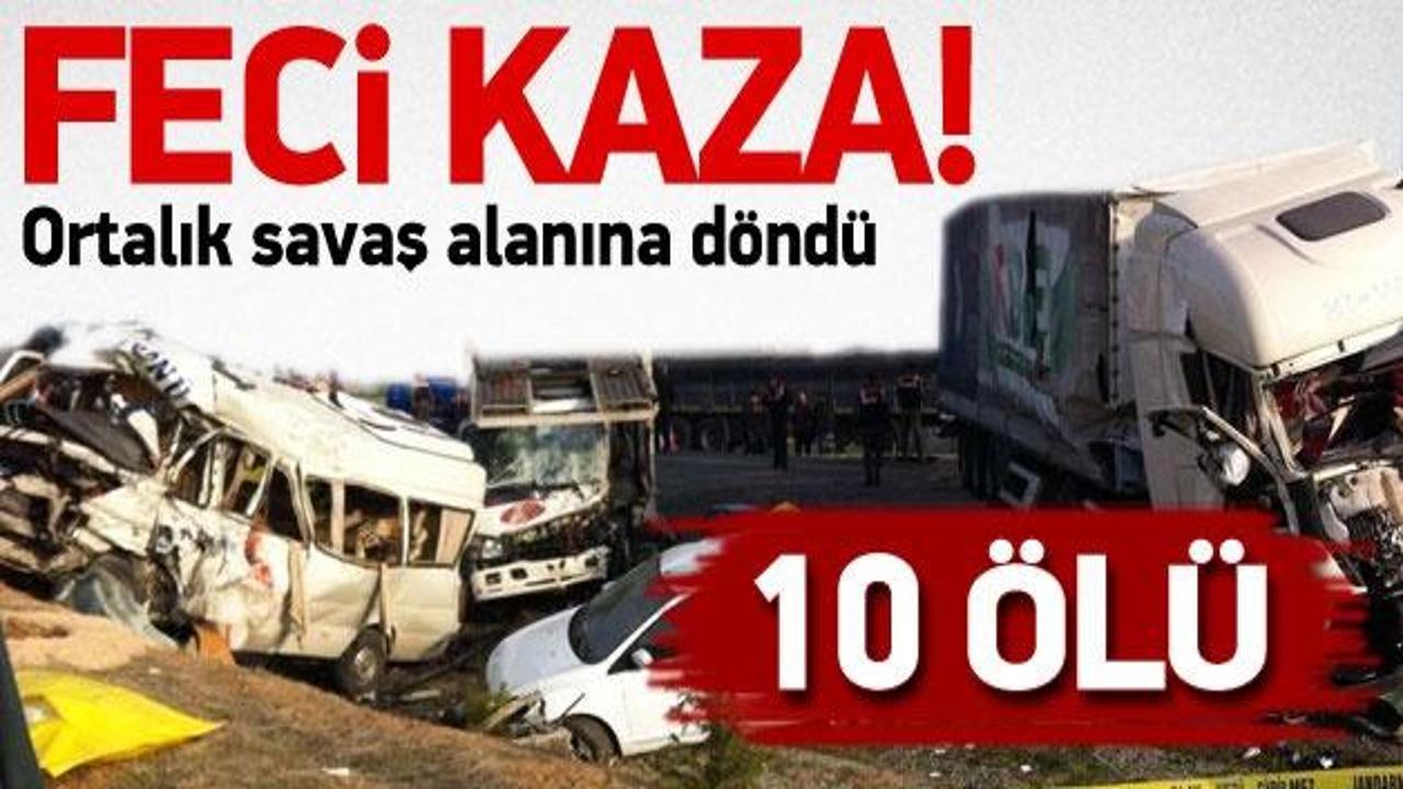 Konya'da zincirleme facia: 10 ölü