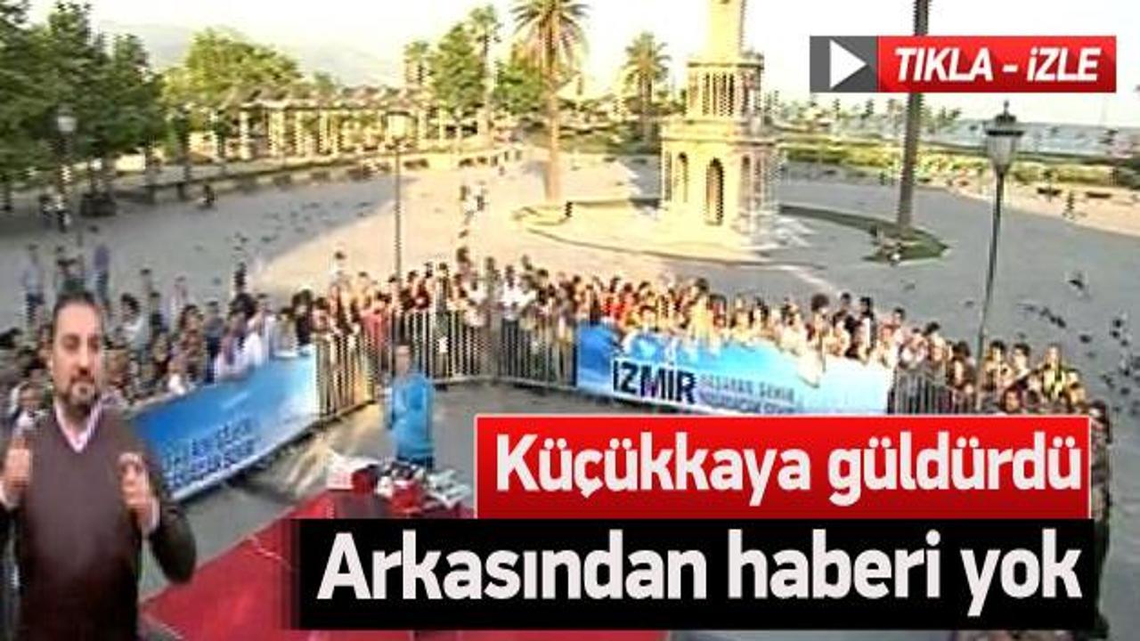 Küçükkaya İzmir'de 50 kişiyle yayın yaptı