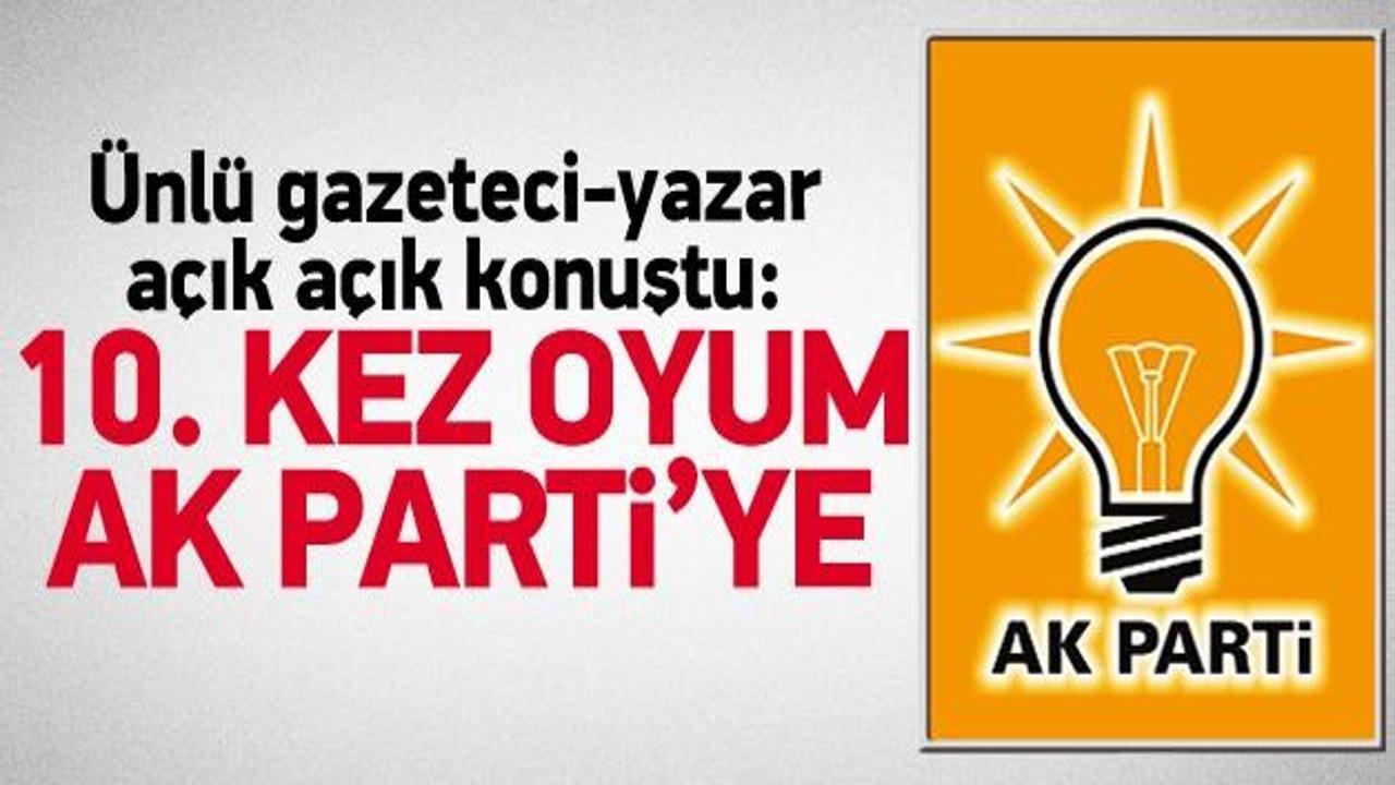 Mahçupyan: 10. kez oyum AK Parti’ye