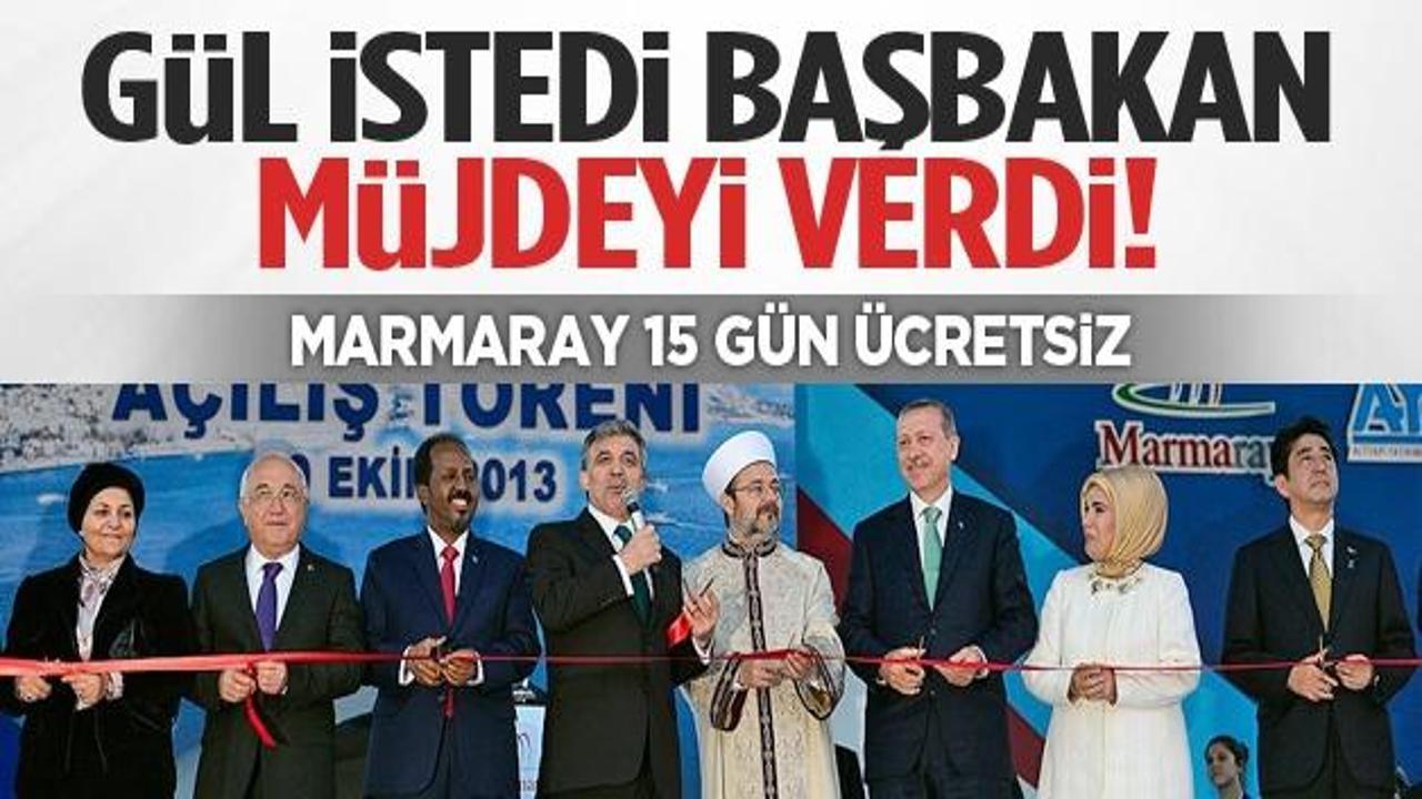 Marmaray 15 gün ücretsiz