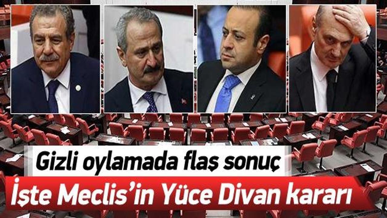 Meclis 4 eski bakanla ilgili kararını verdi