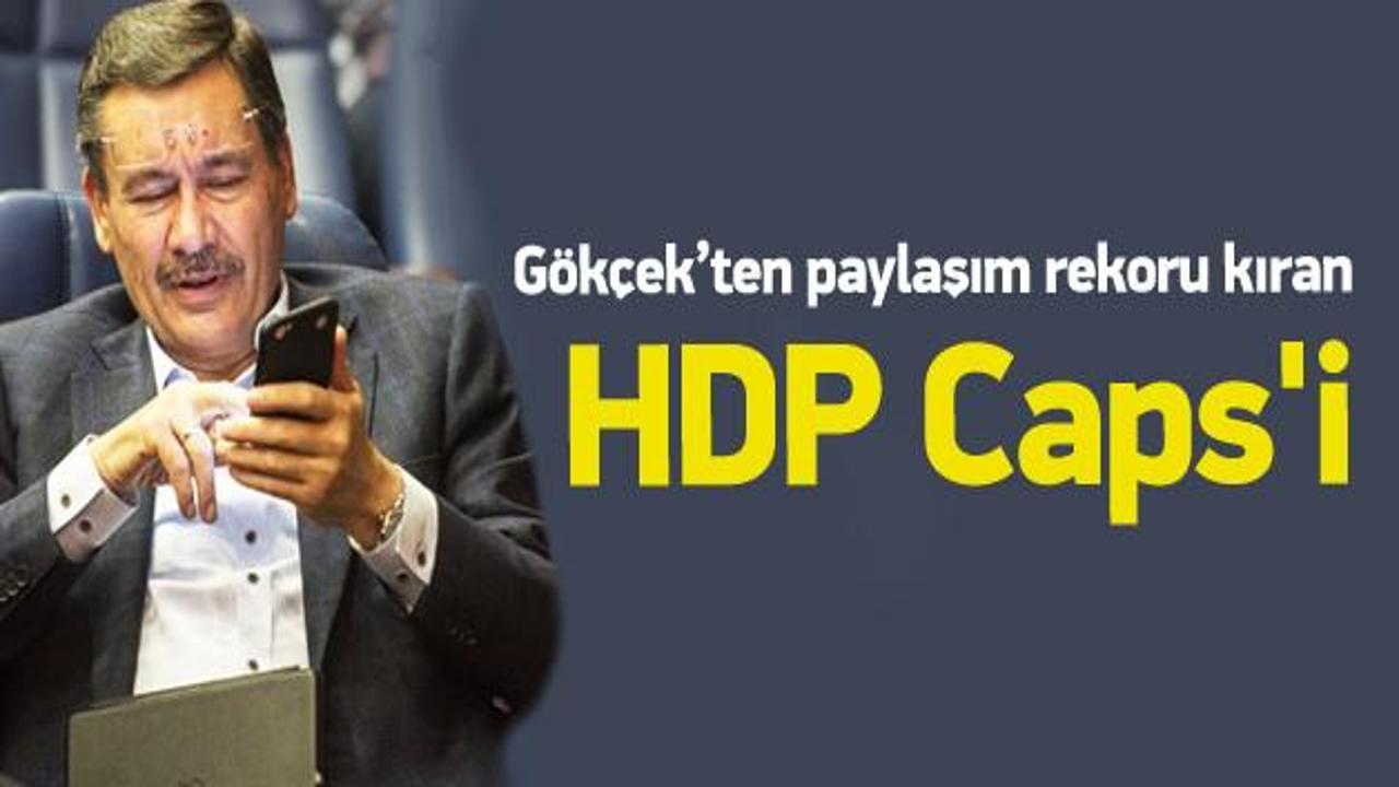 Melih Gökçek'ten HDP caps'i
